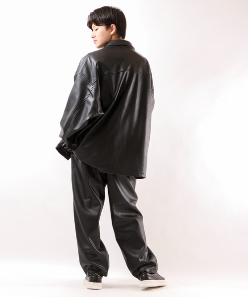 【セール】SUGGESTION ワイドパンツ(合成皮革)(その他パンツ)|SUGGESTION(サジェッション) 【セール】SUGGESTION ワイドパンツ(合成皮革)(その他パンツ)|SUGGESTION(サジェッション)