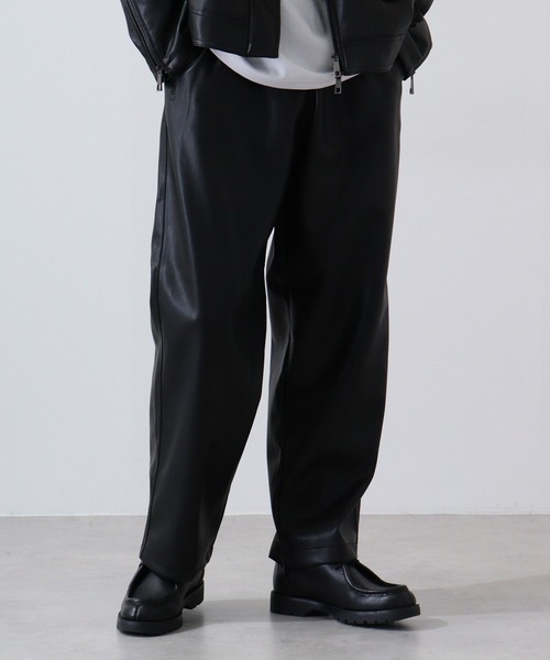 【セール】SUGGESTION ワイドパンツ(合成皮革)(その他パンツ)|SUGGESTION(サジェッション) 【セール】SUGGESTION ワイドパンツ(合成皮革)(その他パンツ)|SUGGESTION(サジェッション)