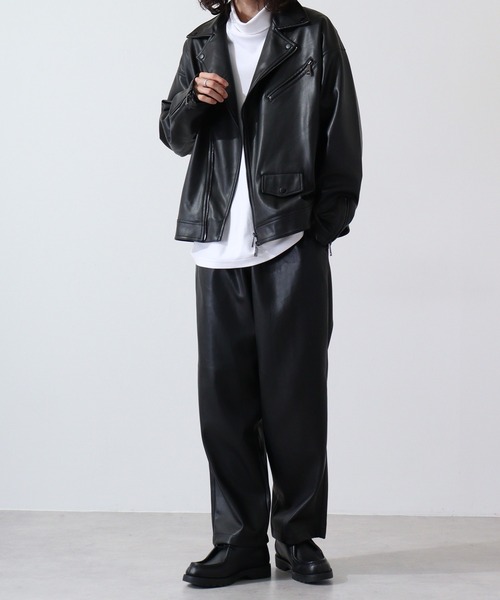 【セール】SUGGESTION ワイドパンツ(合成皮革)(その他パンツ)|SUGGESTION(サジェッション) 【セール】SUGGESTION ワイドパンツ(合成皮革)(その他パンツ)|SUGGESTION(サジェッション)