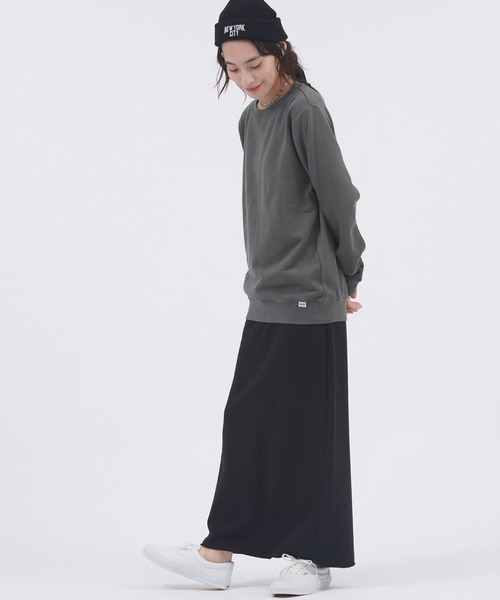 DISCUS ATHLETIC(ディスカス アスレチック)の「DISCUS ATHLETIC/ディスカス アスレチック USAコットン裏毛バックベンツスカート(スカート・レディース・ブラック/パープル/グレー・L/M)」の4枚目の写真