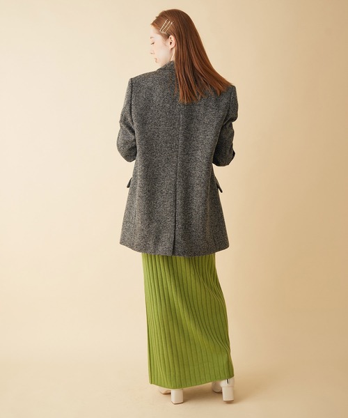 MADEMOISELLE ROPE'（マドモアゼル ロペ）の「<中綿キルト裏地>コンケープオーバーライトジャケット（テーラードジャケット・レディース・ブラック系その他/イエロー系その他3・38）」の12枚目の写真