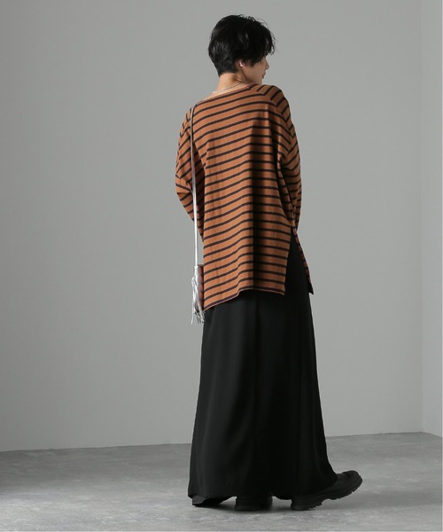 JOURNAL STANDARD（ジャーナルスタンダード）の「ボーダースクエアネックプルオーバー（Tシャツ/カットソー・レディース・ホワイト/ブラック/ブラウン・FREE）」の9枚目の写真