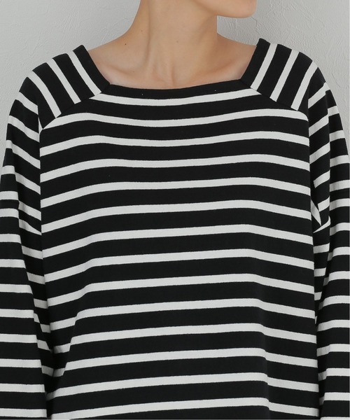 JOURNAL STANDARD（ジャーナルスタンダード）の「ボーダースクエアネックプルオーバー（Tシャツ/カットソー・レディース・ホワイト/ブラック/ブラウン・FREE）」の13枚目の写真