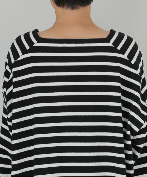 JOURNAL STANDARD（ジャーナルスタンダード）の「ボーダースクエアネックプルオーバー（Tシャツ/カットソー・レディース・ホワイト/ブラック/ブラウン・FREE）」の14枚目の写真