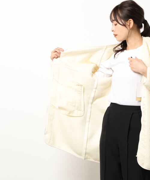 Grand PARK（グランドパーク）の「ボアノーカラーアウター（その他アウター・レディース・ホワイト/グレー・FREE）」の5枚目の写真