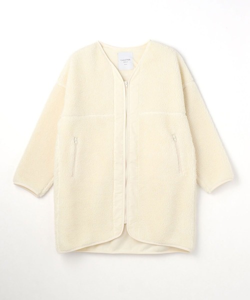 Grand PARK（グランドパーク）の「ボアノーカラーアウター（その他アウター・レディース・ホワイト/グレー・FREE）」の7枚目の写真