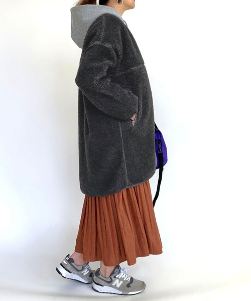 Grand PARK（グランドパーク）の「ボアノーカラーアウター（その他アウター・レディース・ホワイト/グレー・FREE）」の19枚目の写真