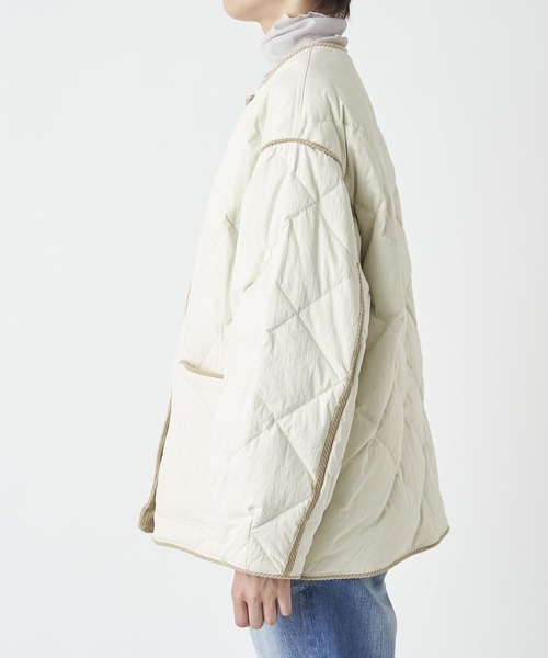 RIVE DROITE(リヴドロワ)の「羽織るだけでいつものスタイリングが新鮮に【WEB限定】キルティングジャケット(ナイロンジャケット・レディース・レッド/カーキ/ホワイト・FREE)」の9枚目の写真