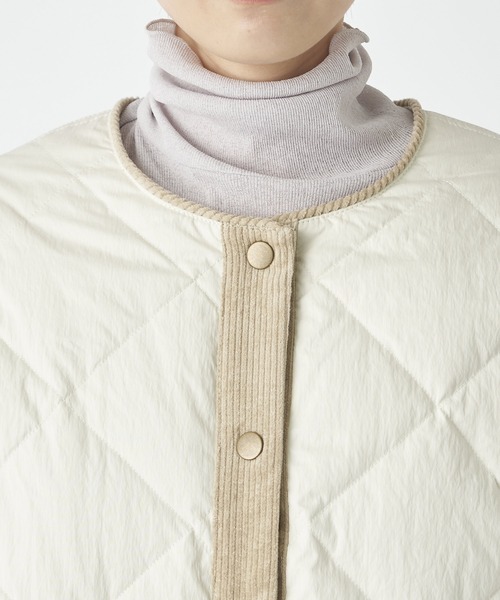 RIVE DROITE(リヴドロワ)の「羽織るだけでいつものスタイリングが新鮮に【WEB限定】キルティングジャケット(ナイロンジャケット・レディース・レッド/カーキ/ホワイト・FREE)」の11枚目の写真