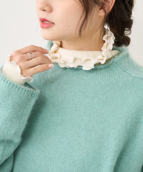 PUAL CE CIN（ピュアルセシン）の「2重襟テレコメロウロングスリーブ（Tシャツ/カットソー・レディース・ブラック系その他/ベージュ系その他/ブラック系その他2/ベージュ系その他2・FREE）」の3枚目の写真