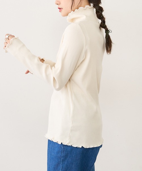 PUAL CE CIN（ピュアルセシン）の「2重襟テレコメロウロングスリーブ（Tシャツ/カットソー・レディース・ブラック系その他/ベージュ系その他/ブラック系その他2/ベージュ系その他2・FREE）」の11枚目の写真