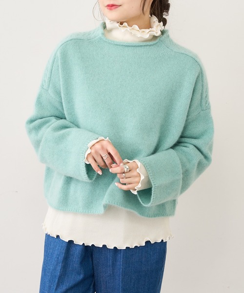 PUAL CE CIN（ピュアルセシン）の「2重襟テレコメロウロングスリーブ（Tシャツ/カットソー・レディース・ブラック系その他/ベージュ系その他/ブラック系その他2/ベージュ系その他2・FREE）」の6枚目の写真