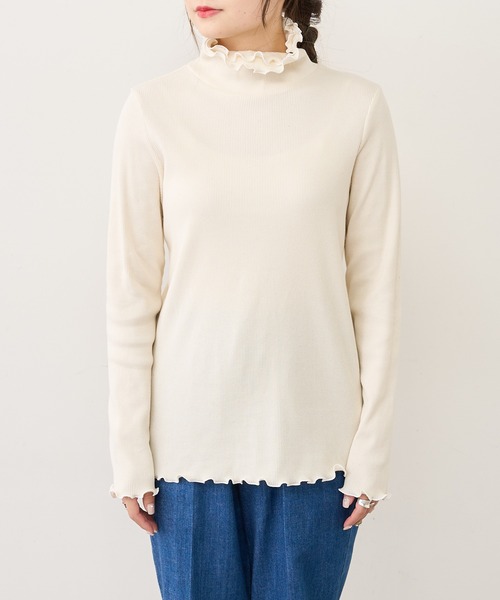 PUAL CE CIN（ピュアルセシン）の「2重襟テレコメロウロングスリーブ（Tシャツ/カットソー・レディース・ブラック系その他/ベージュ系その他/ブラック系その他2/ベージュ系その他2・FREE）」の15枚目の写真