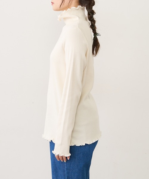 PUAL CE CIN（ピュアルセシン）の「2重襟テレコメロウロングスリーブ（Tシャツ/カットソー・レディース・ブラック系その他/ベージュ系その他/ブラック系その他2/ベージュ系その他2・FREE）」の14枚目の写真