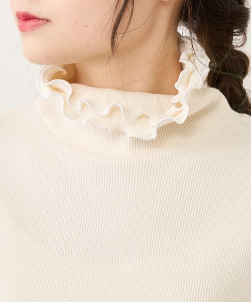 PUAL CE CIN（ピュアルセシン）の「2重襟テレコメロウロングスリーブ（Tシャツ/カットソー・レディース・ブラック系その他/ベージュ系その他/ブラック系その他2/ベージュ系その他2・FREE）」の8枚目の写真