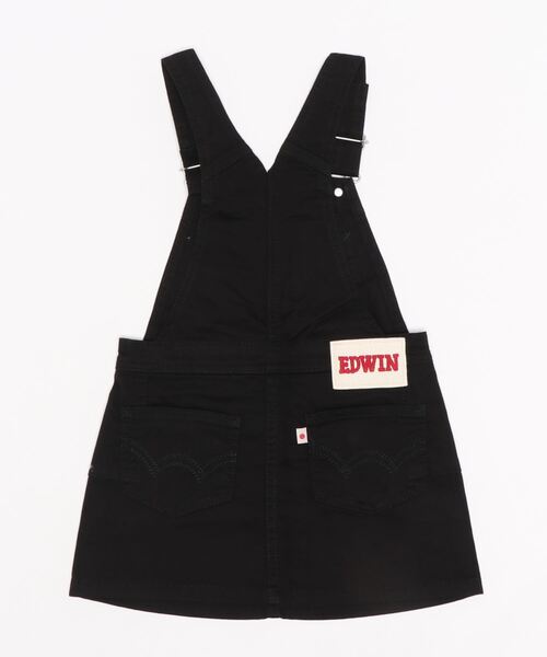 EDWIN（エドウィン）の「【EDWIN】ジャンパースカート（サロペット/オーバーオール・キッズ・ブラック・110/130/120/140/100）」の2枚目の写真