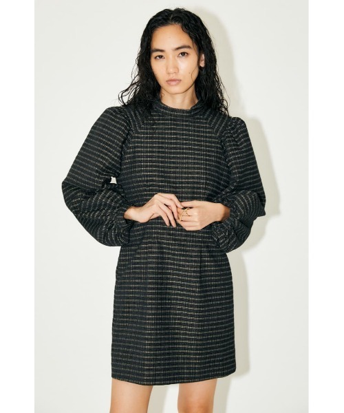 Puff Sleeve Tweed Sleeve Mini ワンピース ワンピース Mini Moussy マウジー のファッション