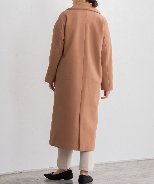 Pierrot（ピエロ）の「メルトンチェスターコート（チェスターコート・レディース・ラベンダー/アイボリー/グレイッシュベージュ/ネイビー/キャメル/ピンク系その他・S/M/L）」の9枚目の写真