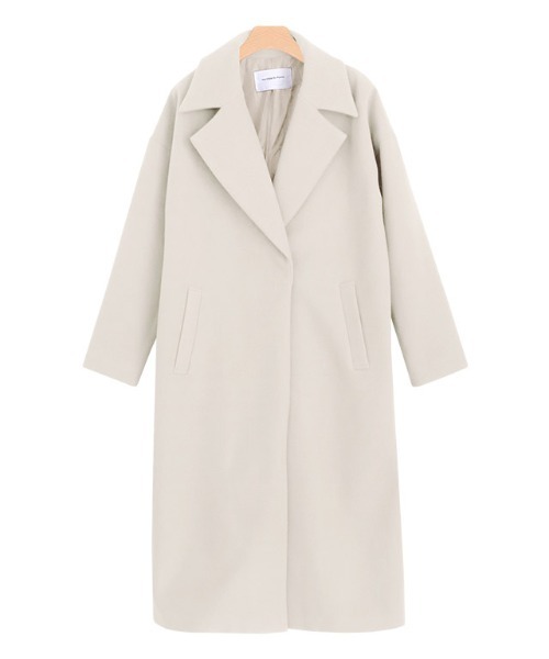 Pierrot（ピエロ）の「メルトンチェスターコート（チェスターコート・レディース・ラベンダー/アイボリー/グレイッシュベージュ/ネイビー/キャメル/ピンク系その他・S/M/L）」の10枚目の写真