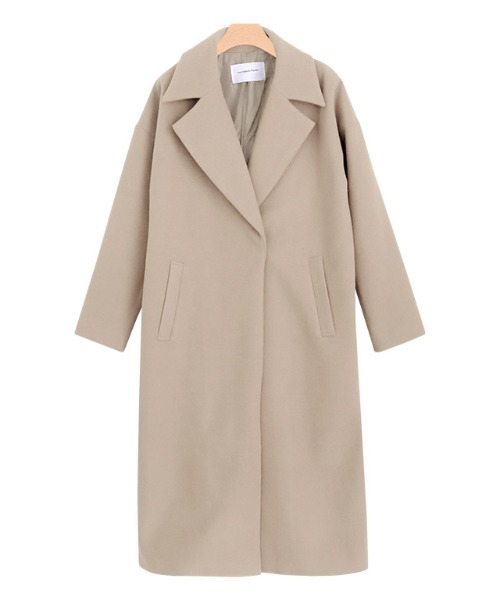 Pierrot（ピエロ）の「メルトンチェスターコート（チェスターコート・レディース・ラベンダー/アイボリー/グレイッシュベージュ/ネイビー/キャメル/ピンク系その他・S/M/L）」の8枚目の写真