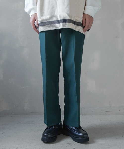 SPINNS（スピンズ）の「スリムストレート カラーパンツ（スラックス・メンズ・ブラック/ブラウン/オフホワイト/グリーン・M/L）」の4枚目の写真