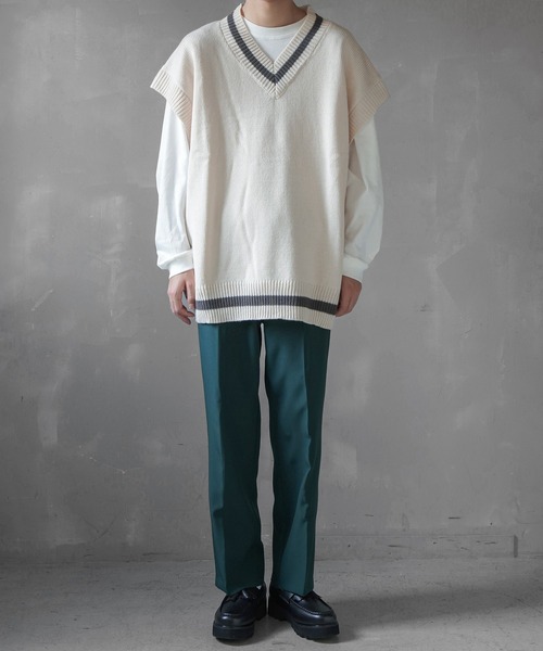 SPINNS（スピンズ）の「スリムストレート カラーパンツ（スラックス・メンズ・ブラック/ブラウン/オフホワイト/グリーン・M/L）」の21枚目の写真