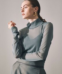 city（シティ）の「【CITY】ソフトチュールハイネックトップス（Tシャツ/カットソー）」