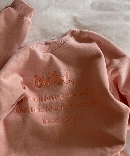 yuue' ( wear )(ユーイ)の「ロングスリーブーロゴ刺繍スウェットトレーナー(スウェット・レディース・ライトグレー/ブラック/ネイビー/グリーン/ライトピンク/ライトベージュ・FREE)」の20枚目の写真