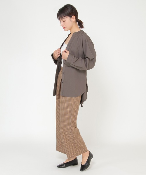 ikka(イッカ)の「ベルトセット2WAYシャツ(シャツ/ブラウス・レディース・オフホワイト/ダークブラウン・L/M)」の15枚目の写真