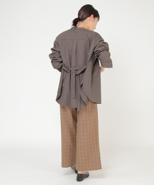 ikka(イッカ)の「ベルトセット2WAYシャツ(シャツ/ブラウス・レディース・オフホワイト/ダークブラウン・L/M)」の16枚目の写真
