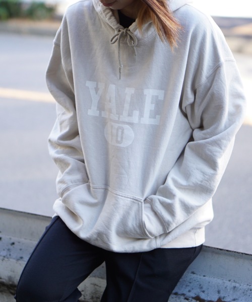 SUNNY  SPORTS（サニースポーツ）の「SUNNY SPORTS / サニースポーツ "YALE 10" PULL HOODIE（パーカー・メンズ・サンドベージュ/ホワイト・MEDIUM/X-LARGE/LARGE）」の18枚目の写真