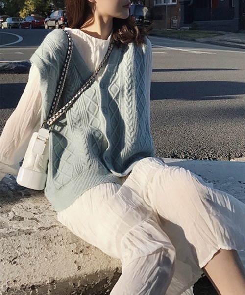 ハイクオリティモデル Yuga ツーピーススタイル シフォンワンピース シフォンワンピース ワンピース ドレス ワンピース ニットベスト ニットベスト 特注モデル