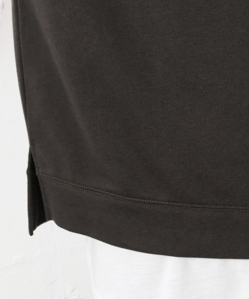 NAVY(ネイビー)の「フードベスト+ロングスリーブTシャツセット アンサンブル(Tシャツ/カットソー・レディース・グレイッシュベージュ/チャコール/カーキ・フリー)」の14枚目の写真