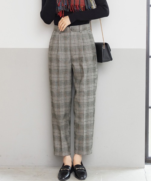 coca(coca)(コカ)の「グレンチェック裏ボンディングテーパードパンツ(その他パンツ・レディース・その他・M/L)」の1枚目の写真