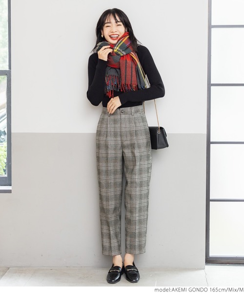 coca(coca)(コカ)の「グレンチェック裏ボンディングテーパードパンツ(その他パンツ・レディース・その他・M/L)」の9枚目の写真