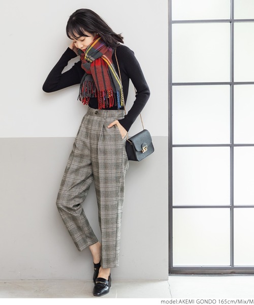 coca(coca)(コカ)の「グレンチェック裏ボンディングテーパードパンツ(その他パンツ・レディース・その他・M/L)」の4枚目の写真