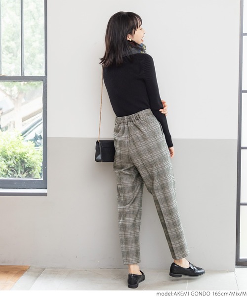 coca(coca)(コカ)の「グレンチェック裏ボンディングテーパードパンツ(その他パンツ・レディース・その他・M/L)」の3枚目の写真