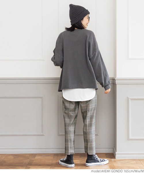coca(coca)(コカ)の「グレンチェック裏ボンディングテーパードパンツ(その他パンツ・レディース・その他・M/L)」の2枚目の写真