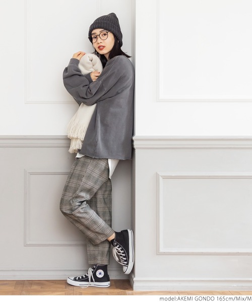 coca(coca)(コカ)の「グレンチェック裏ボンディングテーパードパンツ(その他パンツ・レディース・その他・M/L)」の6枚目の写真