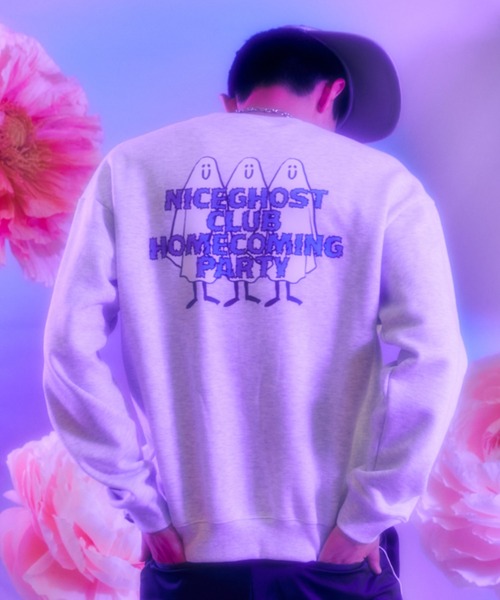 Istkunst Nice Ghost Istkunst Sweatshirts Slip Club Ghost Homecoming ナイス ゴーストクラブ Sweatshirts Istkunst イストクンスト のファッション スウェットシャツ スウェット Uv ゴースト ホームカミング 通販大特価
