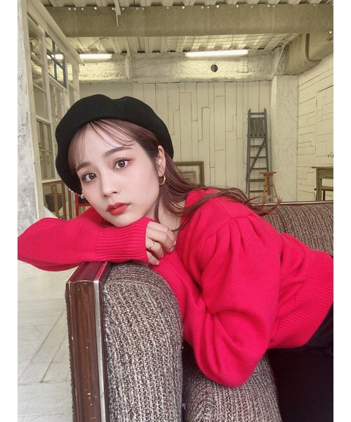 jumelle(ジュメロ)の「Vネックカーディガン(カーディガン/ボレロ・レディース・ブラウン/レッド・FREE)」の5枚目の写真