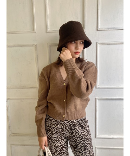 jumelle(ジュメロ)の「Vネックカーディガン(カーディガン/ボレロ・レディース・ブラウン/レッド・FREE)」の4枚目の写真