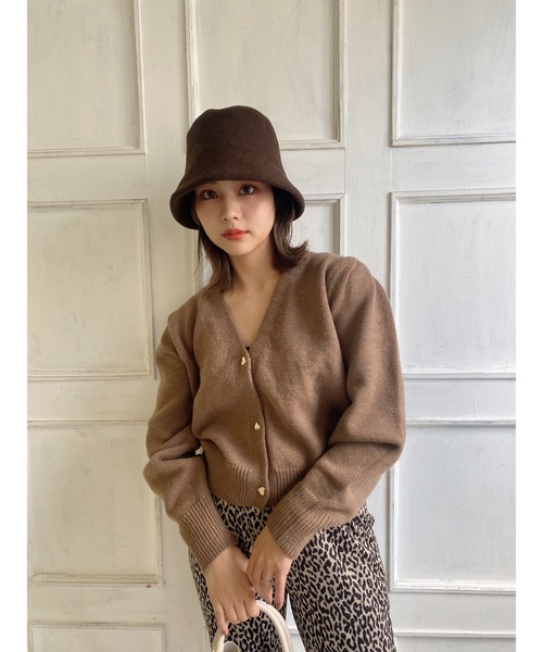 jumelle(ジュメロ)の「Vネックカーディガン(カーディガン/ボレロ・レディース・ブラウン/レッド・FREE)」の17枚目の写真