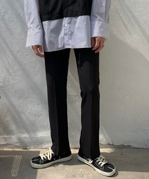 ASCLO | ASCLO(エジュクロ)+5cmセミブーツカットスラックス(スラックス)