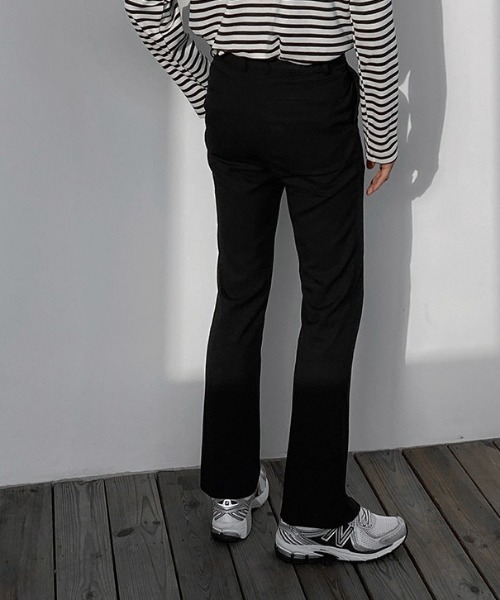 ASCLO（エジュクロ）の「ASCLO +5cmセミブーツカットスラックス（スラックス・メンズ・チャコールグレー/ブラック・SMALL/MEDIUM/LARGE）」の19枚目の写真