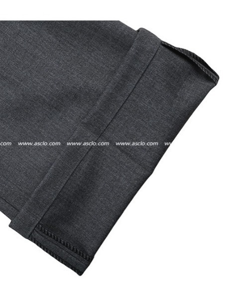 ASCLO（エジュクロ）の「ASCLO +5cmセミブーツカットスラックス（スラックス・メンズ・チャコールグレー/ブラック・SMALL/MEDIUM/LARGE）」の13枚目の写真