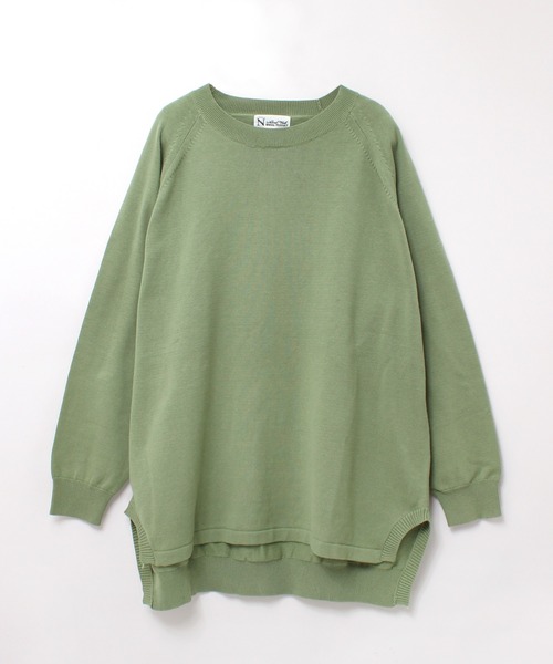 RNA-N（アールエヌエーエヌ）の「K2575 コットンラグランプルオーバー（ニット/セーター・レディース・グレイッシュブルー/ライトカーキ/キナリ/ライトグレー・MEDIUM）」の3枚目の写真