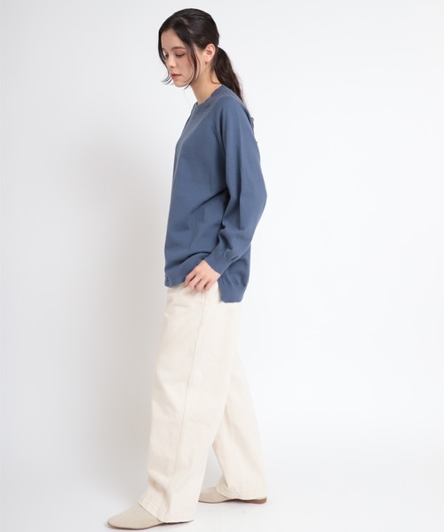 RNA-N（アールエヌエーエヌ）の「K2575 コットンラグランプルオーバー（ニット/セーター・レディース・グレイッシュブルー/ライトカーキ/キナリ/ライトグレー・MEDIUM）」の13枚目の写真