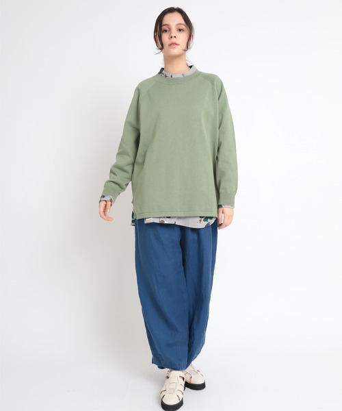 RNA-N（アールエヌエーエヌ）の「K2575 コットンラグランプルオーバー（ニット/セーター・レディース・グレイッシュブルー/ライトカーキ/キナリ/ライトグレー・MEDIUM）」の8枚目の写真