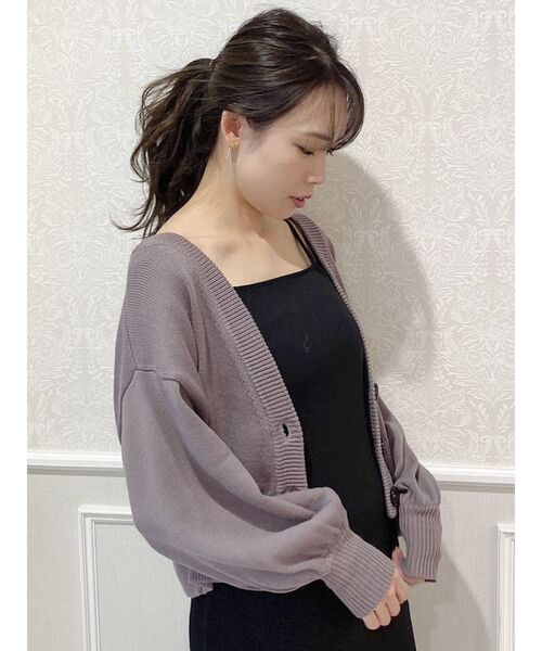 dazzlin（ダズリン）の「レースアップVネックカーディガン（カーディガン/ボレロ・レディース・オフホワイト/パープル/モカ・FREE）」の11枚目の写真